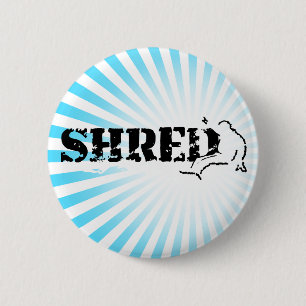 Badge Rond 5 Cm snowboard. shred.