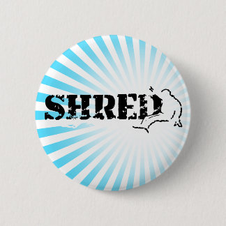 Badge Rond 5 Cm snowboard. shred.