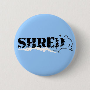 Badge Rond 5 Cm snowboard. shred.