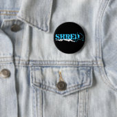 Badge Rond 5 Cm snowboard. shred. (En situation)