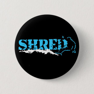 Badge Rond 5 Cm snowboard. shred.