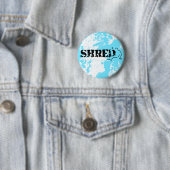 Badge Rond 5 Cm snowboard. shred. (En situation)