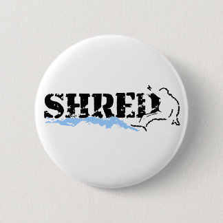 Badge Rond 5 Cm snowboard. shred.