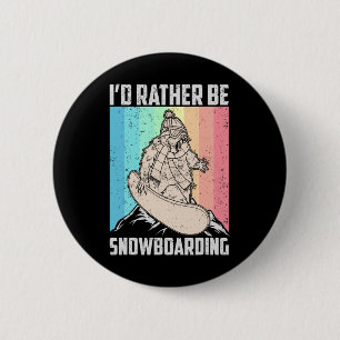 Badge Rond 5 Cm Snowboard Ski Snowboard Activité compétitive