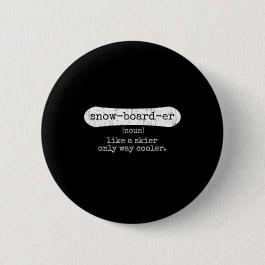Badge Rond 5 Cm Snowboard - Snowboard Enthousiaste Snowboard In (Devant)