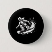 Badge Rond 5 Cm Snowboard Snowboard Hiver Slope Downhill Hol (Devant)