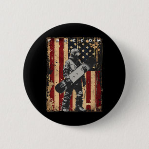 Badge Rond 5 Cm Snowboard Snowboard Snowboard