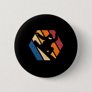 Badge Rond 5 Cm Snowboard Snowboard Snowboarder Ski Winter Love