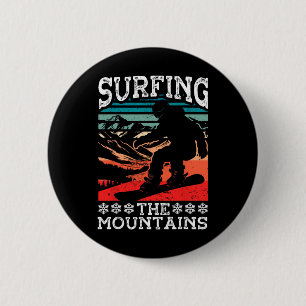 Badge Rond 5 Cm Snowboard Snowboard Vintage Retro Surf Le M