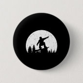 Badge Rond 5 Cm Snowboard Style Libre Snowboard Snowboard Extr (Devant)