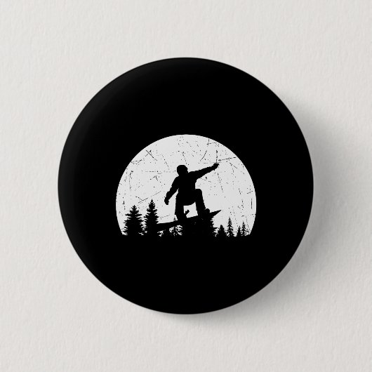 Badge Rond 5 Cm Snowboard Style Libre Snowboard Snowboard Extr (Devant)
