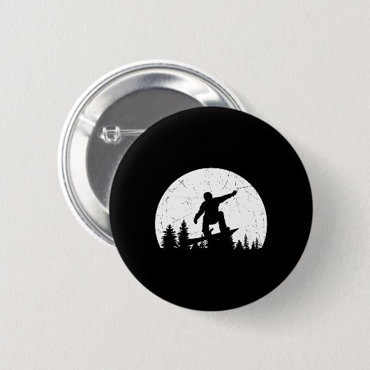 Badge Rond 5 Cm Snowboard Style Libre Snowboard Snowboard Extr (Devant & derrière)