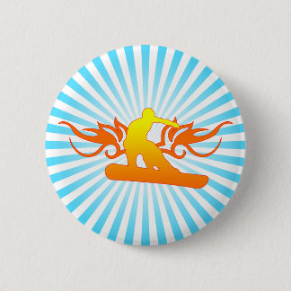 Badge Rond 5 Cm snowboard. tribalz.