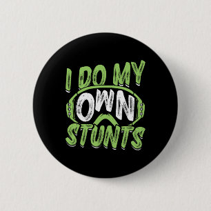 Badge Rond 5 Cm Snowboardeur Je Fais Mes Propres Stunts Snowboard