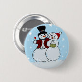 Badge Rond 5 Cm Snowcouple (Devant & derrière)