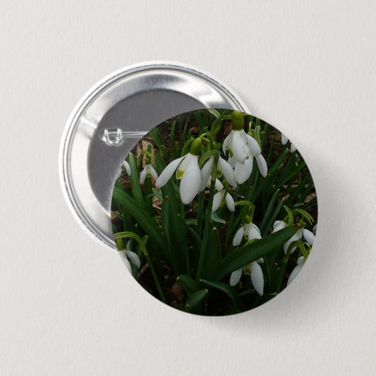 Badge Rond 5 Cm Snowdrops I (Devant & derrière)