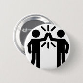 BADGE ROND 5 CM SNŐWFLAKE MAKER - PLAYGROUND BADING (Devant & derrière)