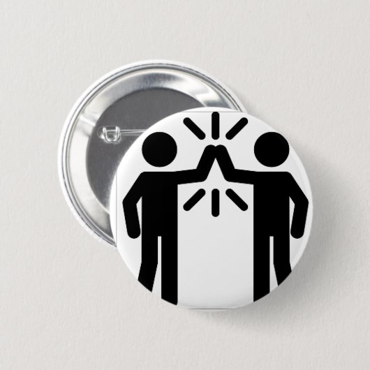 BADGE ROND 5 CM SNŐWFLAKE MAKER - PLAYGROUND BADING (Devant & derrière)