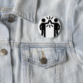BADGE ROND 5 CM SNŐWFLAKE MAKER - PLAYGROUND BADING (En situation)