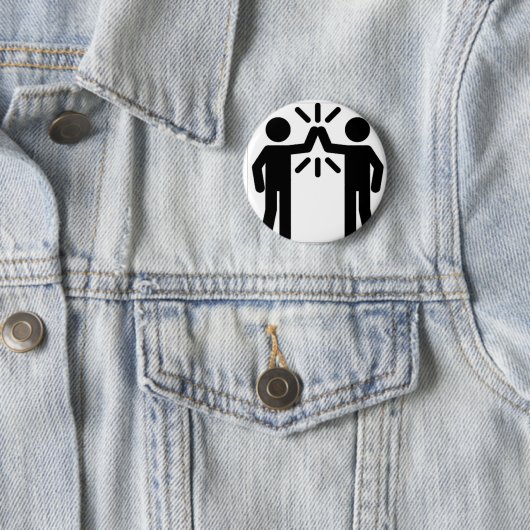 BADGE ROND 5 CM SNŐWFLAKE MAKER - PLAYGROUND BADING (En situation)