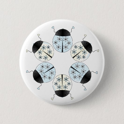 Badge Rond 5 Cm Snowflon Ladybug (Devant)