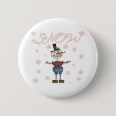 Badge Rond 5 Cm Snowman (Devant)