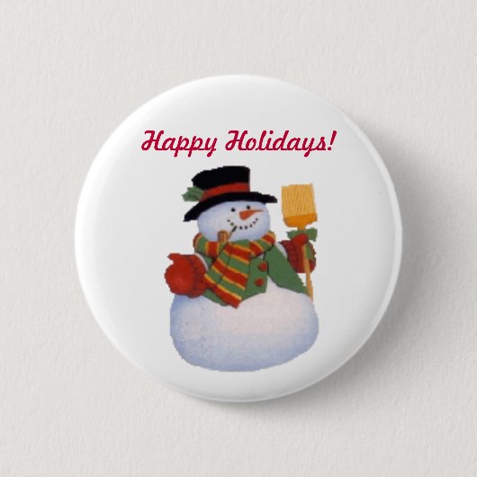 Badge Rond 5 Cm Snowman (Devant)