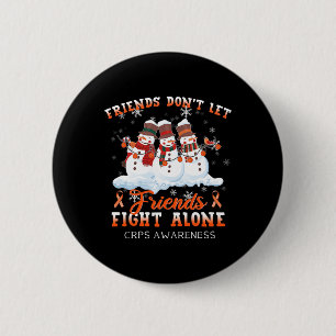 Badge Rond 5 Cm Snowman ne laissez pas les amis combattre seuls Cr