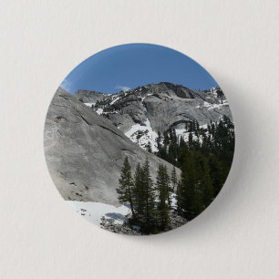 Badge Rond 5 Cm Snowy Granite Domes I au parc national Yosemite