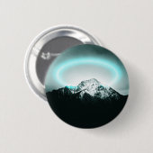 Badge Rond 5 Cm Snowy mountain mysterious blue neon light (Devant & derrière)