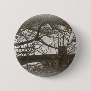 Badge Rond 5 Cm Snowy Woods