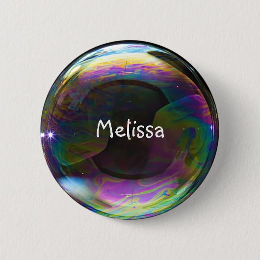 Badge Rond 5 Cm Soap Bubble with Name (Devant)