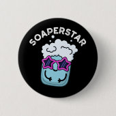 Badge Rond 5 Cm Soaperstar Funny Soap Pun Dark BG (Devant)