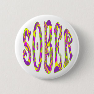 Badge Rond 5 Cm SOBER Retro 60's Art Psychedelic