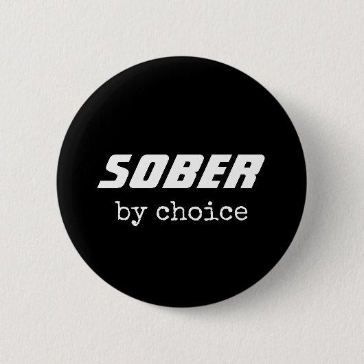 Badge Rond 5 Cm Sobre par choix, sobriété typographie motivation (Devant)