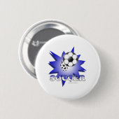 Badge Rond 5 Cm Soccer! (Devant & derrière)