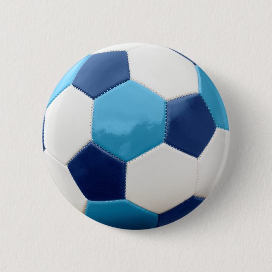 Badge Rond 5 Cm Soccer Ball blues (Devant)