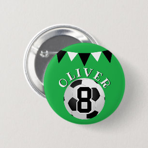 Badge Rond 5 Cm Soccer Football Ball Bunting drapeaux Anniversaire