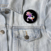 Badge Rond 5 Cm Soccer Unicorn Dabbing (En situation)