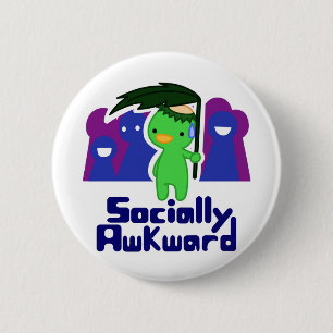 Badge Rond 5 Cm Socialement maladroit