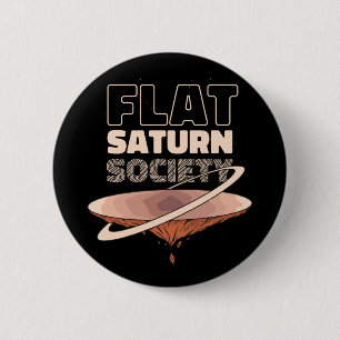 Badge Rond 5 Cm Société de Saturne plat - Conception scientifique
