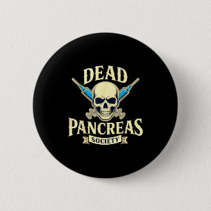Badge Rond 5 Cm Société du Pancréas Mort, Sensibilisation au Diabè