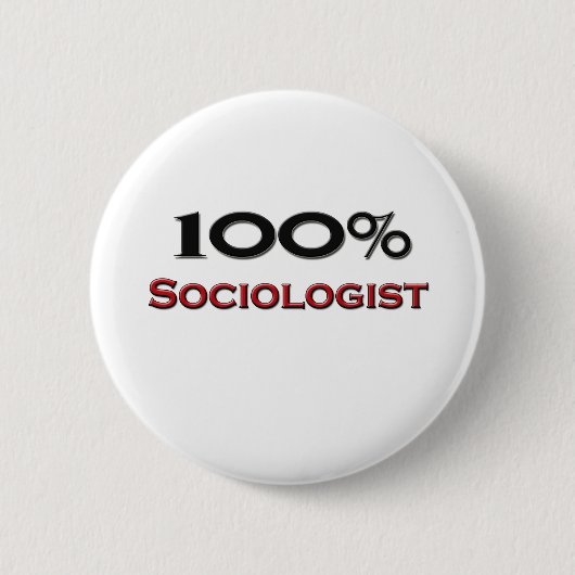 Badge Rond 5 Cm Sociologue de 100 pour cent (Devant)
