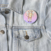Badge Rond 5 Cm Sock singkey Fairy (En situation)