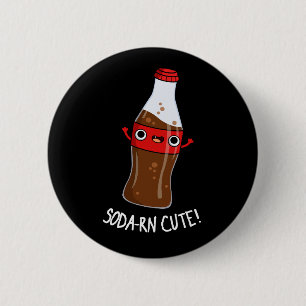 Badge Rond 5 Cm Soda-rn Cute Funny Soda Pun Dark BG