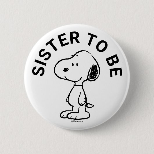 Badge Rond 5 Cm Soeur Baby shower Snoopy (Devant)