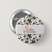 Badge Rond 5 Cm Soeur de la mariée (Devant & derrière)