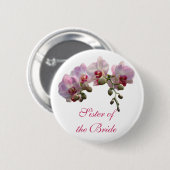 Badge Rond 5 Cm soeur de la mariée/mariée (Devant & derrière)