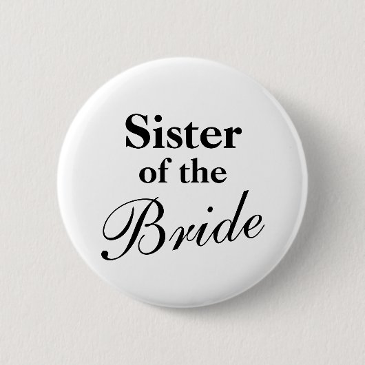 Badge Rond 5 Cm Soeur des boutons de la mariée (Devant)