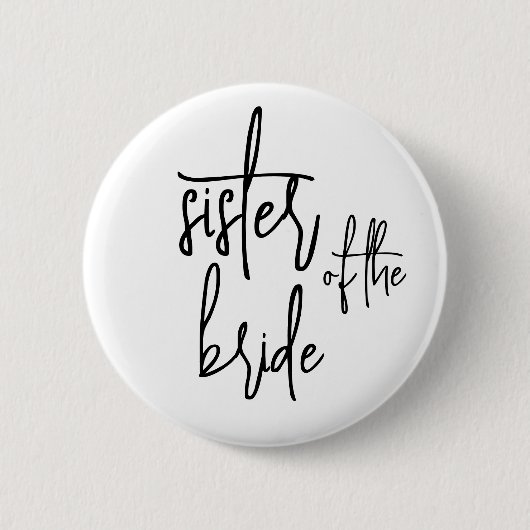 Badge Rond 5 Cm Soeur du bouton de la mariée (Devant)